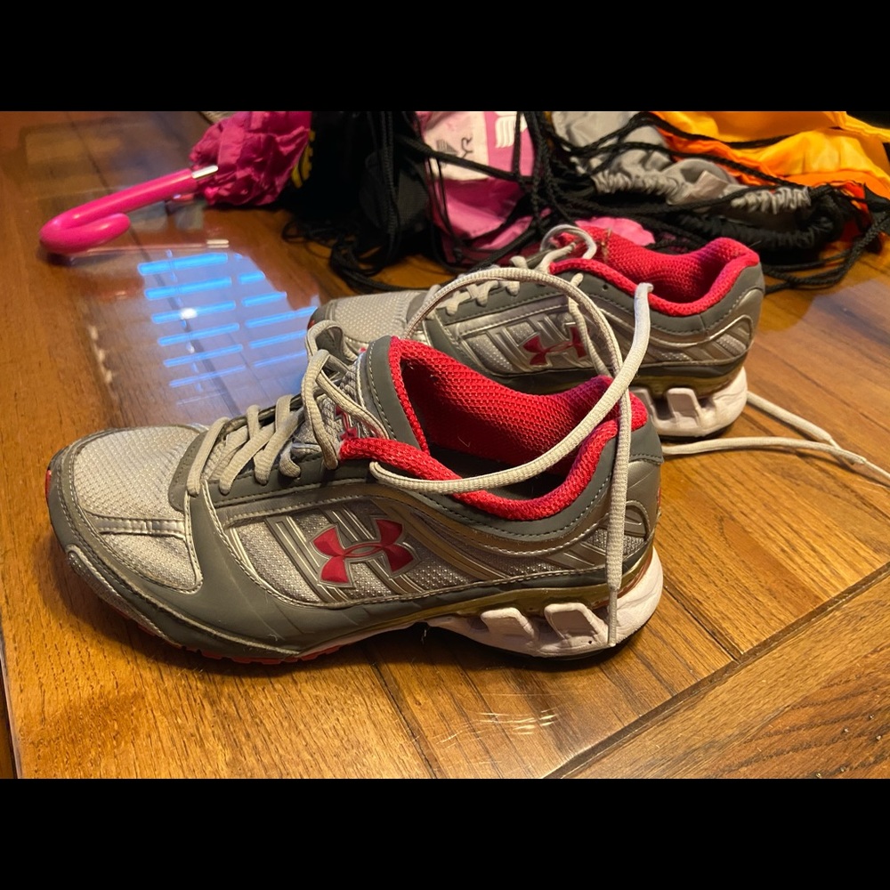 Women’s gray/fuchsia sneakers size 8